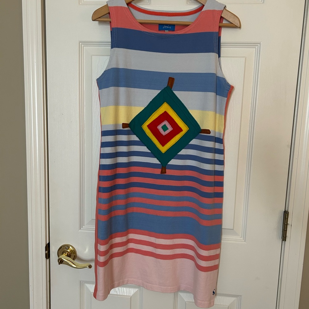 Joules Multicolor Striped Sleeveless Dress